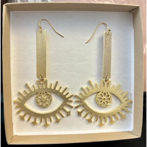 Handmade Eye Statement Earrings by Mississippi Artisan Jennifer Thames - Picture 2 of 4